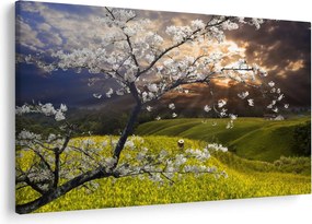 Tablou - Peisaj cu pomul înflorit (90x60 cm)
