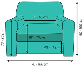 Husă multielastică 4Home Comfort pentru fotoliu cream, 70 - 110 cm