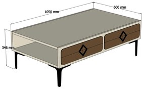 Masă de cafea Simba (Nuc). 1089494
