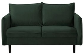 Canapea verde-închis cu tapițerie din catifea 138 cm Juli – Ropez