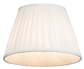 Abajur plisat alb 25/16,5 cm