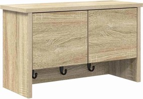 vidaXL Răcător de paltoane montat pe perete cu raft Stejar Sonoma