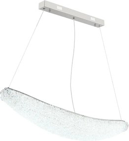 Globo 68524-40 - Lustru LED dimabil pe cablu KRISTALLA LED/40W/230V crom lucios + telecomandă