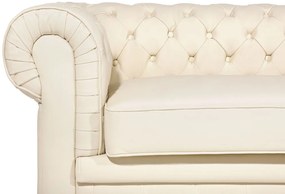 Canapea 3 locuri din piele Chichester (crem) . 1008703