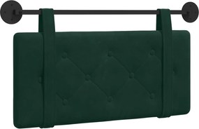 vidaXL Cap de pat suspendat Verde închis 100 x 55 x 5 cm Catifea