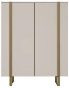 Comodă Verica 120 cm - cașmir / picioare aurii
