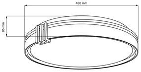 Plafonieră LED dimabilă pentru baie ARLETTA LED/72W/230V IP44 + telecomandă