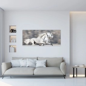 Tablou - Cai albi în timpul iernii (120x50 cm)