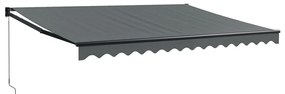 Copertina retractabila, antracit, 4x3 m, textil si aluminiu