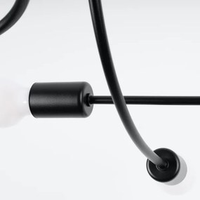 Lustră pe tijă Sollux SL.1456 LEVAR 6xE27/15W/230V negru