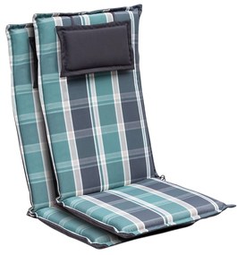 Donau, pernă, pernă pentru scaun, spătar înalt, pernă scaun de grădină, poliester, 50 × 120 × 6 cm, 1 x pernă bancă
