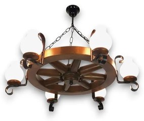 Lustră pe lanț Brilagi ROATA 6xE14/40W/230V fag/nuc