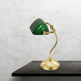 Lampa de birou din alama design clasic Mini Banker