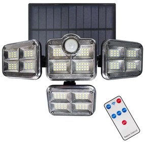 Proiector solar LED 30W/3,7V 2400 mAh IP47 cu senzor mișcare și crepuscul + DO
