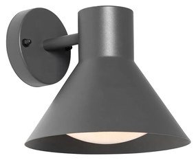 Lampă de perete exterioară industrială gri închis con IP44 - Natas