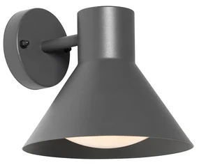 Lampă de perete exterioară industrială gri închis con IP44 - Natas
