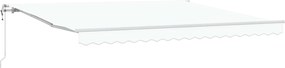 vidaXL Cort electric retractabil Alb 400 × 300 cm