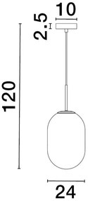 Lustra, Pendul design modern CHRYSI, diametru 24cm