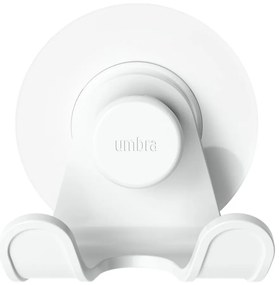 Cârlig alb autoadeziv din plastic reciclat Flex Adhesive – Umbra