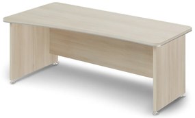 Birou ergonomic TopOffice 200 x 100 cm, stanga, salcam deschis