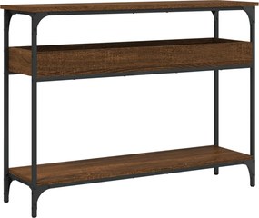 vidaXL Măsuță consolă cu raft stejar maro 100x29x75 cm lemn prelucrat