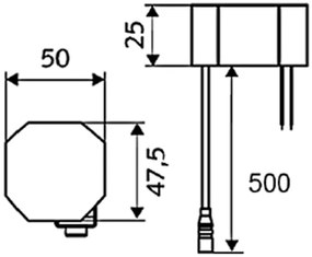 Baterie lavoar stativă cu senzor SCHELL PURIS E, crom - 012150