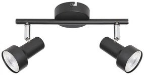 Aplica 2 spoturi design industrial metalica KONRAD negru 5323 RX