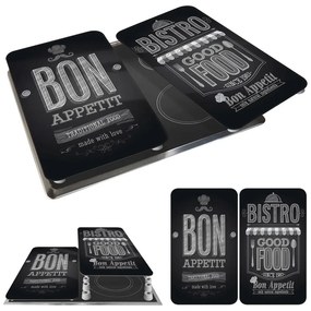 Set 2 protecții din sticlă pentru aragaz Wenko Bon Appetit, 52 x 30 cm
