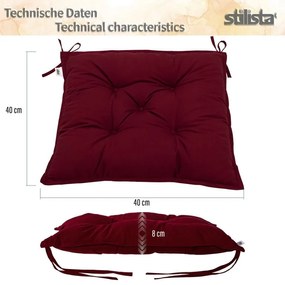 STILISTA Set de 2 perne de scaun 40 x 40 x 8 cm, crem