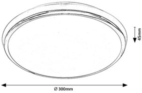 Plafonieră LED RGB pentru baie BALTHASAR LED/18W/230V IP44 Rabalux + telecomandă