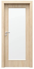 Usa Interior din MDF Porta Nova Model 2.2 (Culoare: Alb, Toc: Reglabil 10 cm, Maner: Patrat argintiu crom, Dimensiune: 60 cm)