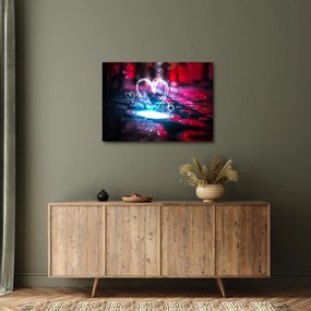 Tablou cu inima iluminată (70x50 cm)