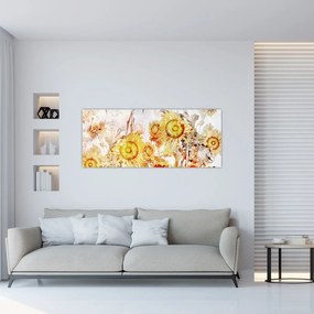 Tablou - Floarea-soarelui,pictură (120x50 cm)