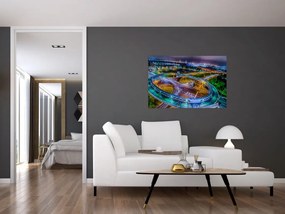Tablou panorama orașului nocturn (90x60 cm)