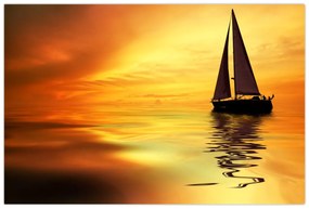 Tablou - Sailboat la apus de soare (90x60 cm)