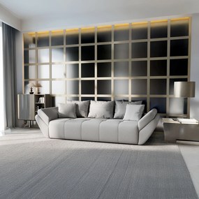 Canapea extensibilă dumonde cu ladă de depozitare si sezut confortabil din spuma high-density, Berlin Enjoy Grey 250x100 cm