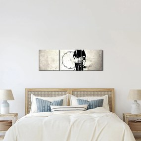 Tablou - Un sentiment de libertate (cu ceas) (90x30 cm)