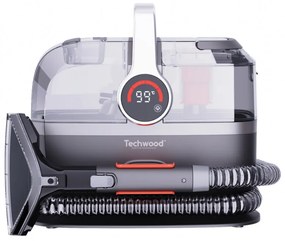 Aparat multifunctional cu aburi si aspirator Techwood TAN-7055V, 600/800W, Rezervor de apa curata si reziduala, 3 moduri, Afisaj digital, Gri/Portocaliu