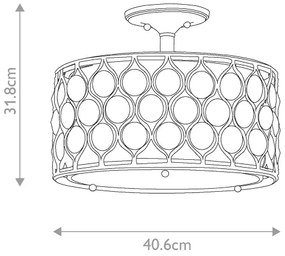 Lustră aplicată Feiss FE-LUCIA-SF LUCIA 3xE27/60W/230V