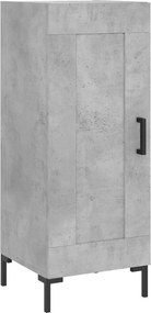 vidaXL Servantă, gri beton, 34,5x34x90 cm, lemn compozit