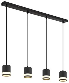 Lustra suspendata cu 4 Spoturi metal negru LUCERO