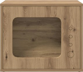 vidaXL Casa pentru pisici Stejar artizanal 51 x 30 x 42,5 cm
