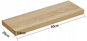 Polita de perete RAVA autonoma, stejar sonoma, 60x20cm