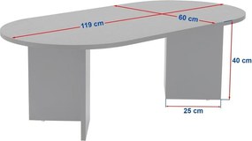 Măsuță de cafea neagră cu aspect mat 60x119 cm Sable – Kalune Design