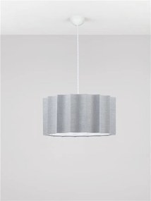 Lustra suspendata cu abajur gri Alve