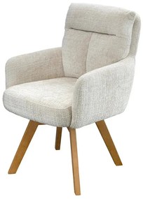 Set de 2 scaune pivotante picioare din lemn Big George sampanie
