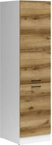Dulap JUNONA LINE, alb/stejar, PAL, cu 2 usi, 58x50x196 cm