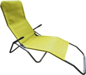 Sezlong gradina SELNO, verde/gri, plasa/otel, 58x160x97 cm