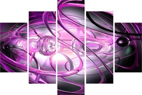 Tabloul cu abstracție frumoasă în violet (150x105 cm)