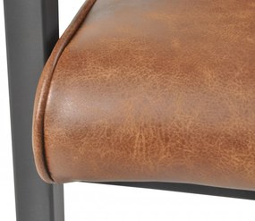 Set 2 scaune piele artificiala Light Brown